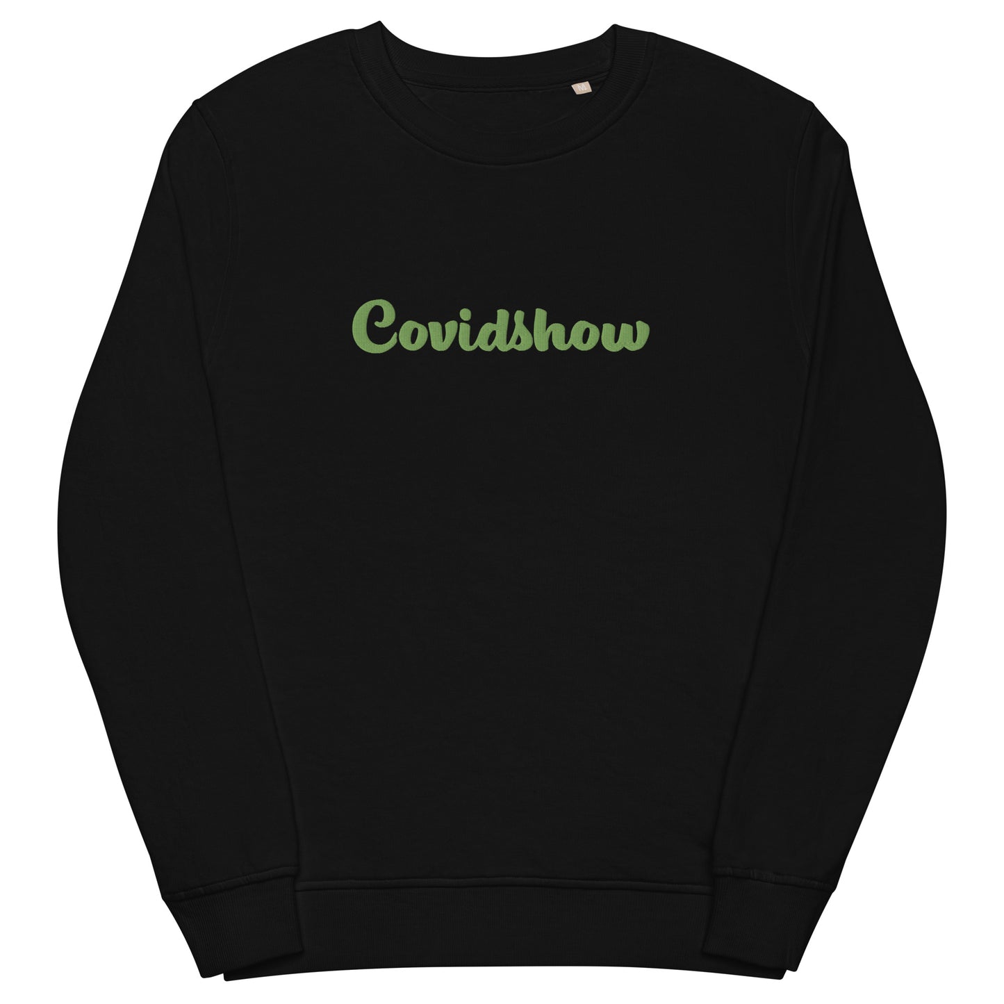Covidshow embroidered logo Unisex organic sweatshirt